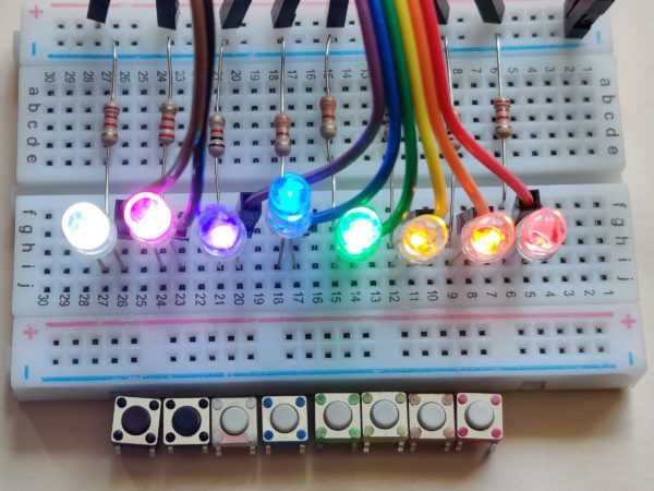 Pride LED and tactile switches