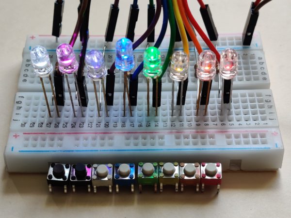Pride LED and tactile switches